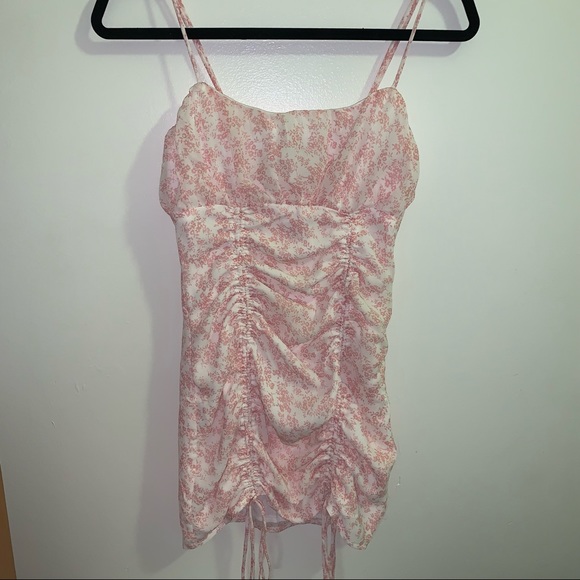 Pincess Polly Ivy Hollow Mini Dress White/Pink - US 2 / Pink - Picture 2 of 9